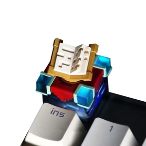 3D Rotatable Book Artisan Keycap - Block-Style Translucent Design, MX Switch Compatible for Mechanical Keyboards 3D Rotatable Book Artisan Keycap - Block-Style Translucent Design, MX Switch Compatible for Mechanical Keyboards