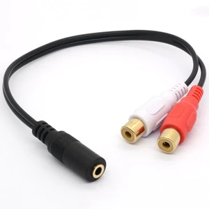 3.5mm Female to Dual RCA Phono Stereo Splitter Cable (8inch/20cm) | 3.5 Jack Socket to 2RCA Audio Adapter Extender Cord (2RCA Female) 3.5mm Female to Dual RCA Phono Stereo Splitter Cable (8inch/20cm) | 3.5 Jack Socket to 2RCA Audio Adapter Extender Cord (2RCA Female)