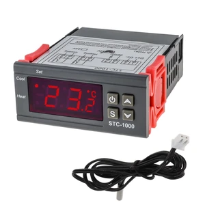STC-1000 Digital Temperature Controller DC 12V 10A Digital LED Temperature Controller with NTC Sensor Probe Heating Cooling Centigrade Thermostat 2 Relays Output STC-1000 Digital Temperature Controller DC 12V 10A Digital LED Temperature Controller with NTC Sensor Probe Heating Cooling Centigrade Thermostat 2 Relays Output