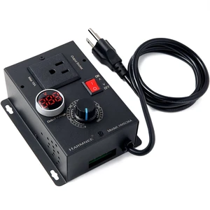 AC Motor Speed Controller 110-120V / 10A Rated / 15A Max AC Electric Voltage Regulator Variable Fan Speed Controller with Voltage LED Display Screen & Black-Coated Matt Metal Shell AC Motor Speed Controller 110-120V / 10A Rated / 15A Max AC Electric Voltage Regulator Variable Fan Speed Controller with Voltage LED Display Screen & Black-Coated Matt Metal Shell