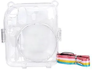 Mini Camera Case Transparent Cover Shell with Shoulder Strap Storage Box for Fujifilm Instax Mini 12 for Camera Instax Mini12 Mini Camera Case Transparent Cover Shell with Shoulder Strap Storage Box for Fujifilm Instax Mini 12 for Camera Instax Mini12