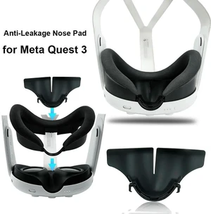 Silicone VR Nose Cushion Breathable Anti-Leakage VR Nose Cover Washable Comfortable for Quest 3 Headset Accessories Silicone VR Nose Cushion Breathable Anti-Leakage VR Nose Cover Washable Comfortable for Quest 3 Headset Accessories