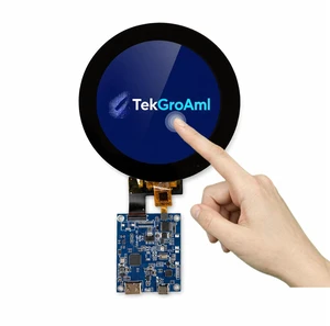 TekGroAml 3.4 Inch Round LCD Touch Display 330 nit 800x800,H/D Video&USB Power Port IPS Capacitive Touch Sensor Screen, for Dashboard, Smart Control Panel, Windows Compatible TekGroAml 3.4 Inch Round LCD Touch Display 330 nit 800x800,H/D Video&USB Power Port IPS Capacitive Touch Sensor Screen, for Dashboard, Smart Control Panel, Windows Compatible