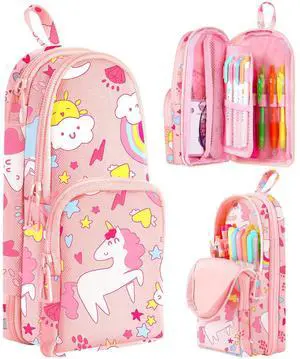 Cute Pencil Case,Unique Aesthetic 3D Schoolbag-Shaped Pencil Pouch for Girls Boys Kids Women,Big Capacity Pen and Pencil Stationery Organizer Bag with Zippers for School Office Cute Pencil Case,Unique Aesthetic 3D Schoolbag-Shaped Pencil Pouch for Girls Boys Kids Women,Big Capacity Pen and Pencil Stationery Organizer Bag with Zippers for School Office