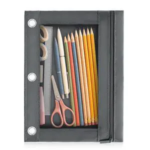 3 Ring Binder Pencil Pouch, Durable Pencil Case for School Supplies, Classroom Must Haves, 3-Hole Design Fits Binders, Zipper Closure, Ideal for Students/Back to School Grey 3 Ring Binder Pencil Pouch, Durable Pencil Case for School Supplies, Classroom Must Haves, 3-Hole Design Fits Binders, Zipper Closure, Ideal for Students/Back to School Grey