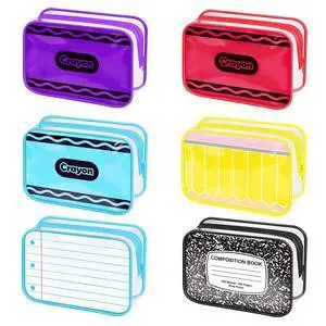 6 Pcs Back to School Pencil Case Bulk Notebook Pencil Crayon Composition Clear Makeup Bags with Zipper Waterproof Cosmetic Pouch Portable First Day of School Gifts for Teachers Classroom Supplies 6 Pcs Back to School Pencil Case Bulk Notebook Pencil Crayon Composition Clear Makeup Bags with Zipper Waterproof Cosmetic Pouch Portable First Day of School Gifts for Teachers Classroom Supplies