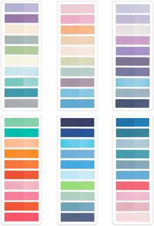 Sticky Tabs 1200 Pcs, Pastel, Transparent Adhesive PET, 60 Colors | Book Tabs, Annotation Labels, PET Page Tabs, Small Markers for Notebooks, for School, College, Office Use Sticky Tabs 1200 Pcs, Pastel, Transparent Adhesive PET, 60 Colors | Book Tabs, Annotation Labels, PET Page Tabs, Small Markers for Notebooks, for School, College, Office Use