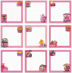 Pink Dumpster Fire Sticky Notes 3x3 Gifts for Work 9-Pack | Pink Dumpster Fire Notepads, 450 Sheets Total Rich Designs, High Quality, Everything is Fine Theme, Work Gag Gifts Pink Dumpster Fire Sticky Notes 3x3 Gifts for Work 9-Pack | Pink Dumpster Fire Notepads, 450 Sheets Total Rich Designs, High Quality, Everything is Fine Theme, Work Gag Gifts