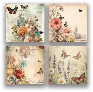 4-Pads 3x3" Sticky Notes, Vintage Memo Pads with High-Adhesive, Plant Self-Stick Notes, Reusable & Tearable for Journal Planners Office School Home, Retro Stationery Gift - Floral Reverie 4-Pads 3x3" Sticky Notes, Vintage Memo Pads with High-Adhesive, Plant Self-Stick Notes, Reusable & Tearable for Journal Planners Office School Home, Retro Stationery Gift - Floral Reverie