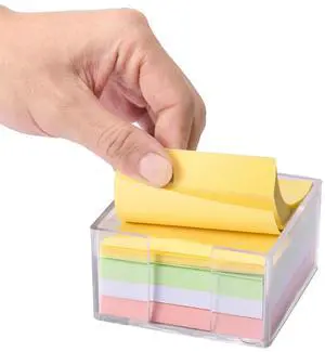 3x3 Inch Acrylic Sticky Note Holder, Crystal Clear Sticky Note Dispenser for Dorm Room Home and Office Acrylic Desk Organizer 3x3 Inch Acrylic Sticky Note Holder, Crystal Clear Sticky Note Dispenser for Dorm Room Home and Office Acrylic Desk Organizer