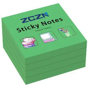 Deep Green Sticky Notes, 3 x 3 in, 100 Sheets/Pad, 4 Pads/Pack Deep Green Sticky Notes, 3 x 3 in, 100 Sheets/Pad, 4 Pads/Pack