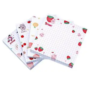 Cute Kawaii Sticky Notes 3.1x3.1in 4Pads 80Sheets/Pad | Self-Stick Note Pads Cute Colorful Super Sticky Note Pads 4 Unique Cute Patterns,Fruits Sticky Notes Cute Kawaii Sticky Notes 3.1x3.1in 4Pads 80Sheets/Pad | Self-Stick Note Pads Cute Colorful Super Sticky Note Pads 4 Unique Cute Patterns,Fruits Sticky Notes