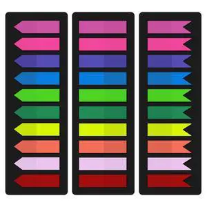 Sticky Index Tabs, 750 Pcs, 10 Colors, 3 Designs, Self-Adhesive | Arrow Flag Tabs, Colored Notes Tab Stickers for Notebook, Documents, Books, Sticks Securely, Removes Cleanly Sticky Index Tabs, 750 Pcs, 10 Colors, 3 Designs, Self-Adhesive | Arrow Flag Tabs, Colored Notes Tab Stickers for Notebook, Documents, Books, Sticks Securely, Removes Cleanly