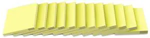 (12 Pads) Sticky Notes 3x3 in Yellow, Strong Adhesive, Clean Removal, Recyclable, Self-Stick Pads, Easy to Post for Home, Office, Notebook (12 Pads) Sticky Notes 3x3 in Yellow, Strong Adhesive, Clean Removal, Recyclable, Self-Stick Pads, Easy to Post for Home, Office, Notebook