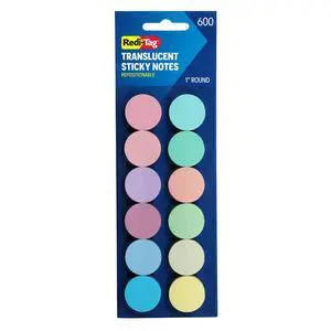 Transparent Sticky Notes, 12 Pads Per Pack, Circle Sticky Notes, Round Adhesive Notes, Small Sticky Tabs for Organizing, 1 inch Diameter, 12 Pastel Colors (1016719) Transparent Sticky Notes, 12 Pads Per Pack, Circle Sticky Notes, Round Adhesive Notes, Small Sticky Tabs for Organizing, 1 inch Diameter, 12 Pastel Colors (1016719)