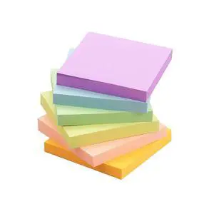 Sticky Notes 3x3 in, 6 Pastel Colors, 100 Sheets, Repositionable | 6 pastel colors, total 600 sheets, repositionable self-stick adhesive, ideal for office, school, and home use Sticky Notes 3x3 in, 6 Pastel Colors, 100 Sheets, Repositionable | 6 pastel colors, total 600 sheets, repositionable self-stick adhesive, ideal for office, school, and home use