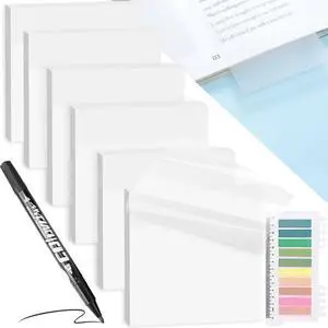 Transparent Sticky Notes with Index Tab, Back to School Supplies | 400 Sheets, 3x3in Gifts for Student Teacher Clear Sticky Notes, Waterproof Stationery for Bible Study,Book Annotation,Office Transparent Sticky Notes with Index Tab, Back to School Supplies | 400 Sheets, 3x3in Gifts for Student Teacher Clear Sticky Notes, Waterproof Stationery for Bible Study,Book Annotation,Office