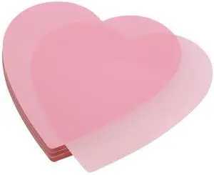 3 Pack Heart Shaped Transparent Sticky Notes 2.8X2.8in Waterproof Self-Stick Book Tabs 150 Sheets PET Markers Sticky Notes Pad (Pink) 3 Pack Heart Shaped Transparent Sticky Notes 2.8X2.8in Waterproof Self-Stick Book Tabs 150 Sheets PET Markers Sticky Notes Pad (Pink)