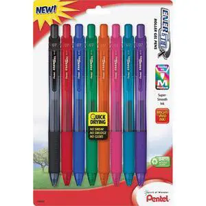 EnerGel-X Colors Retractable Liquid Gel Pen, 0.7mm, Metal Tip, Assorted Ink, 8 Pack (BL107CRBP8M) EnerGel-X Colors Retractable Liquid Gel Pen, 0.7mm, Metal Tip, Assorted Ink, 8 Pack (BL107CRBP8M)