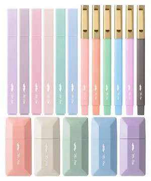 Aesthetic Highlighters and Ballpoint Pens No Bleed, 17 Pack | Aesthetic Correction Tapes, Bible Highlighters and Pens No Bleed, Fast Dry and No Smear for Bible Journaling, School Supplies Aesthetic Highlighters and Ballpoint Pens No Bleed, 17 Pack | Aesthetic Correction Tapes, Bible Highlighters and Pens No Bleed, Fast Dry and No Smear for Bible Journaling, School Supplies