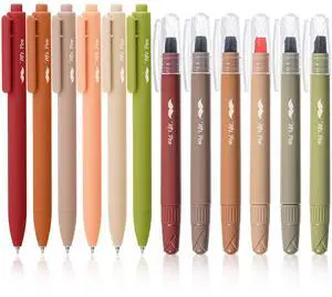 Bible Highlighters and Pens, 12 Pack, Bible Journaling Kit | 6 Colors Gel Highlighters No Bleed and 6 Colors Gel Pens, Fast Dry and No Smear for Journaling, Planner, School Supplies Bible Highlighters and Pens, 12 Pack, Bible Journaling Kit | 6 Colors Gel Highlighters No Bleed and 6 Colors Gel Pens, Fast Dry and No Smear for Journaling, Planner, School Supplies