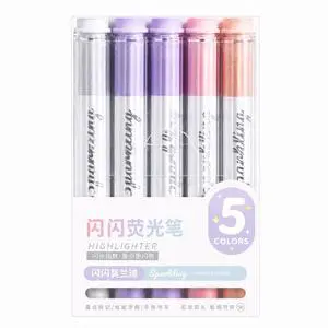 Gel Highlighters, 5 Colors Chisel Tip No Bleed Fluorescent Colored Marker Pens For Journaling Writing Coloring Planner Notes Drawing Office (Color A) Gel Highlighters, 5 Colors Chisel Tip No Bleed Fluorescent Colored Marker Pens For Journaling Writing Coloring Planner Notes Drawing Office (Color A)