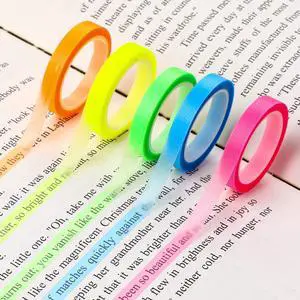 5 Rolls Highlighter Tape Colored Transparent Marking Sticker Removable Fluorescent Neon Tape Annotation Supplies for Teachers Students Reading Home Office (0.23inch X 16ft) 5 Rolls Highlighter Tape Colored Transparent Marking Sticker Removable Fluorescent Neon Tape Annotation Supplies for Teachers Students Reading Home Office (0.23inch X 16ft)