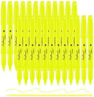 Yellow Highlighters 24 Count, Chisel Tip Highlighter Bulk, Dry Quickly, Perfect for Students Adults Highlighting, Organizing, Coloring in Classroom, School, Office Yellow Highlighters 24 Count, Chisel Tip Highlighter Bulk, Dry Quickly, Perfect for Students Adults Highlighting, Organizing, Coloring in Classroom, School, Office