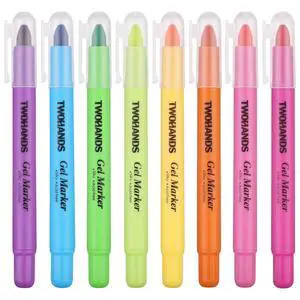 Bible Highlighters No Bleed, 8 Assorted Colors Gel Highlighters | Marker Pens for Bible Study Journaling, 21403 Bible Highlighters No Bleed, 8 Assorted Colors Gel Highlighters | Marker Pens for Bible Study Journaling, 21403