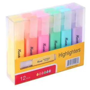 Highlighters Assorted Color No Bleed & Dry-Quickly Chisel Tip & 6 Bright Colors for Highlighting, Highlighter Markers for School College Office Supplies (Highlighter - 12 Colors) Highlighters Assorted Color No Bleed & Dry-Quickly Chisel Tip & 6 Bright Colors for Highlighting, Highlighter Markers for School College Office Supplies (Highlighter - 12 Colors)