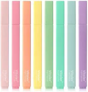 Bible Highlighters,Aesthetic Cute Highlighters Bulk,8pcs Colorful Highlighter Markers No Bleed for Office School Supplies Bible Highlighters,Aesthetic Cute Highlighters Bulk,8pcs Colorful Highlighter Markers No Bleed for Office School Supplies