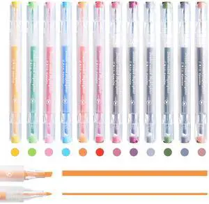 Bible Highlighters No Bleed, 12 Pack Double-Ended Pastel Quick-Dry | Chisel & fine dual tips, no smear smooth ink. Ideal for bible study, school, note taking, journaling & art projects. Bible Highlighters No Bleed, 12 Pack Double-Ended Pastel Quick-Dry | Chisel & fine dual tips, no smear smooth ink. Ideal for bible study, school, note taking, journaling & art projects.