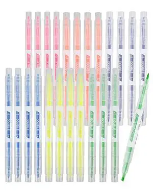24PCS Dual Tip Highlighters, Colourful Fluorescent Markers Pens | Double Ended Highlighter Pens With Fine And Chisel Tips, Assorted Fluorescent Markers For Highlighting, Underlining And Notes 24PCS Dual Tip Highlighters, Colourful Fluorescent Markers Pens | Double Ended Highlighter Pens With Fine And Chisel Tips, Assorted Fluorescent Markers For Highlighting, Underlining And Notes