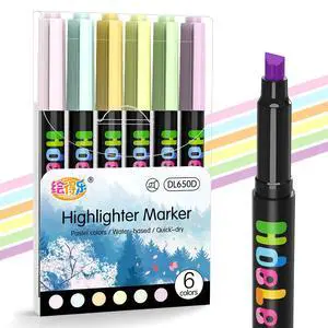 Bible Highlighters No Bleed, 6 Pack, Chisel Tip, Assorted Colors Pastel | for Bible, Journaling Supplies and School Accessories, Cute Highlighter Bible Highlighters No Bleed, 6 Pack, Chisel Tip, Assorted Colors Pastel | for Bible, Journaling Supplies and School Accessories, Cute Highlighter