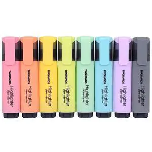 Highlighters, Assorted Pastel Colors,Chisel Tip 8 Count | Large Ink Reservoir, Extra Long Marking Performance, 20208 Highlighters, Assorted Pastel Colors,Chisel Tip 8 Count | Large Ink Reservoir, Extra Long Marking Performance, 20208