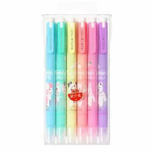 Double-Ended Highlighters Set 6 Pack, Bible Safe Gel Markers, Quick Dry, 6 Bright Colors for Journaling, Note Taking, Office Supplies Double-Ended Highlighters Set 6 Pack, Bible Safe Gel Markers, Quick Dry, 6 Bright Colors for Journaling, Note Taking, Office Supplies