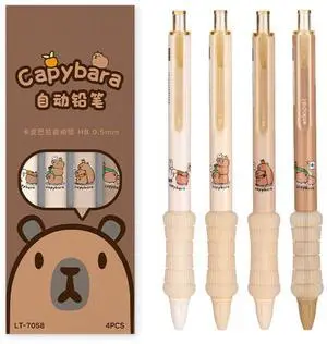 4 Pcs Mechanical Pencils 0.5mm Cute Capybara Mechanical Pencil Kawaii Cartoon Pencils School Pencil for Students Women (4Pcs Capybara) 4 Pcs Mechanical Pencils 0.5mm Cute Capybara Mechanical Pencil Kawaii Cartoon Pencils School Pencil for Students Women (4Pcs Capybara)