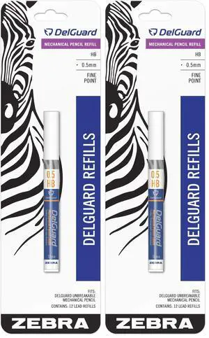 Delguard #2 Mechanical Pencil Lead Refill, 0.5 Mm, Hb, Black, 12/tube (Pack of 2) Delguard #2 Mechanical Pencil Lead Refill, 0.5 Mm, Hb, Black, 12/tube (Pack of 2)