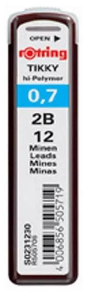 Tikky Mechanical Pencil Lead 0.7mm, 2B, 12 Lead (R505 706 2B) Tikky Mechanical Pencil Lead 0.7mm, 2B, 12 Lead (R505 706 2B)