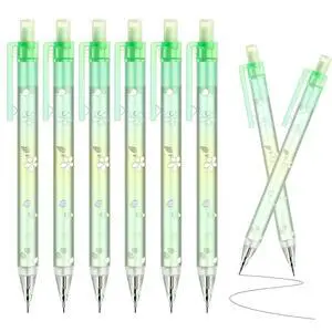 6Pcs Green Cherry Blossom Mechanical Pencils, 0.5mm & 0.7mm Pencils | Cute Green Cherry Blossom Design with Kawaii Mechanical Pencils, Smooth Writing for School, Office and Daily Use 6Pcs Green Cherry Blossom Mechanical Pencils, 0.5mm & 0.7mm Pencils | Cute Green Cherry Blossom Design with Kawaii Mechanical Pencils, Smooth Writing for School, Office and Daily Use