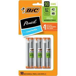 Mechanical Pencil Lead Refills, 0.7 mm Medium Point, 90-Count Pack | Durable Break-Resistant Leads | Compatible with Most 0.7 Mm Pencils | Ideal for School or Office Use Mechanical Pencil Lead Refills, 0.7 mm Medium Point, 90-Count Pack | Durable Break-Resistant Leads | Compatible with Most 0.7 Mm Pencils | Ideal for School or Office Use