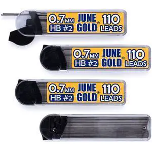 0.7 mm, 440 Lead Refills, HB #2, 4 Dispensers/w 110 Pieces Each | Medium Thickness, Break Resistant Graphite, Elegant Dispensing Mechanism 0.7 mm, 440 Lead Refills, HB #2, 4 Dispensers/w 110 Pieces Each | Medium Thickness, Break Resistant Graphite, Elegant Dispensing Mechanism