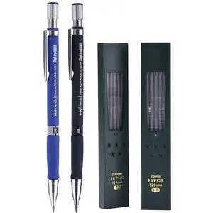 2.0mm Mechanical Pencil, 2mm Lead Pencil for Draft Drawing, Carpenter, Crafting, Art Sketching (Set of Pencils and Leads) 2.0mm Mechanical Pencil, 2mm Lead Pencil for Draft Drawing, Carpenter, Crafting, Art Sketching (Set of Pencils and Leads)
