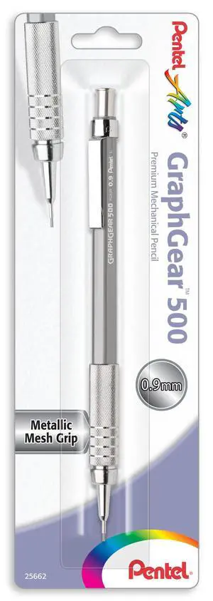 Arts GraphGear 500 Premium Drafting Pencil, 0.9mm, Gray Barrel, 1-Pack (PG529NPABP) Arts GraphGear 500 Premium Drafting Pencil, 0.9mm, Gray Barrel, 1-Pack (PG529NPABP)