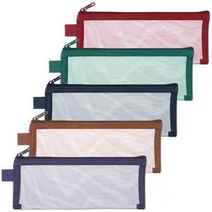 5 PCS Mesh Pencil Pouch, 8.5" x 2.5" Mesh Pencil Case | Small Mesh Pencil Pouch Bags with Zipper Multicolor Transparent Makeup Pouch for Home Office Daily Toiletries Supplies 5 PCS Mesh Pencil Pouch, 8.5" x 2.5" Mesh Pencil Case | Small Mesh Pencil Pouch Bags with Zipper Multicolor Transparent Makeup Pouch for Home Office Daily Toiletries Supplies