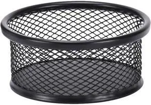 Black Metal Mesh Desk Organizer - Multi-Purpose Clip Holder for Office and School Supplies, Paperclip/Binder Clip Dispenser with Non-Slip Base (Home Office, Classroom, Study Desk Accessories) Black Metal Mesh Desk Organizer - Multi-Purpose Clip Holder for Office and School Supplies, Paperclip/Binder Clip Dispenser with Non-Slip Base (Home Office, Classroom, Study Desk Accessories)