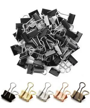 Small Binder Clips, 50 pcs, 0.75", Small Size | Black Metal Binder Paper Clips, Paper Clamps for Office Supplies, Home, School, Business, Document Organizing Small Binder Clips, 50 pcs, 0.75", Small Size | Black Metal Binder Paper Clips, Paper Clamps for Office Supplies, Home, School, Business, Document Organizing