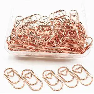 120 PCS Gold Heart Shaped Paper Clips 0.78inch Small Paper Clips Cute Mini Paperclips Invitations Paperclips Decorative Paper Clips for Office School Home Desk Organizers (Rose Gold) 120 PCS Gold Heart Shaped Paper Clips 0.78inch Small Paper Clips Cute Mini Paperclips Invitations Paperclips Decorative Paper Clips for Office School Home Desk Organizers (Rose Gold)
