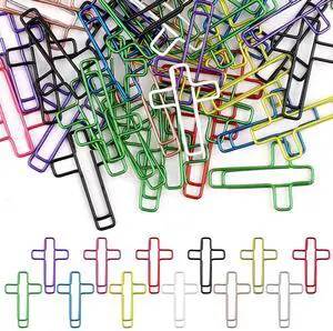 50 PCS Multicolored Cross Paper Clips 1.34" x 0.8" Cute Christian Journaling & Bible Paper Clips Study Supplies, Ideal for Bookmarks, Notes & Gifts 50 PCS Multicolored Cross Paper Clips 1.34" x 0.8" Cute Christian Journaling & Bible Paper Clips Study Supplies, Ideal for Bookmarks, Notes & Gifts