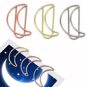 Cute Decorative Moon Paper Clips 30 Pcs for Office Supplies | Moon desk accessories for organizing notebooks, planners and documents at school, office or home Cute Decorative Moon Paper Clips 30 Pcs for Office Supplies | Moon desk accessories for organizing notebooks, planners and documents at school, office or home